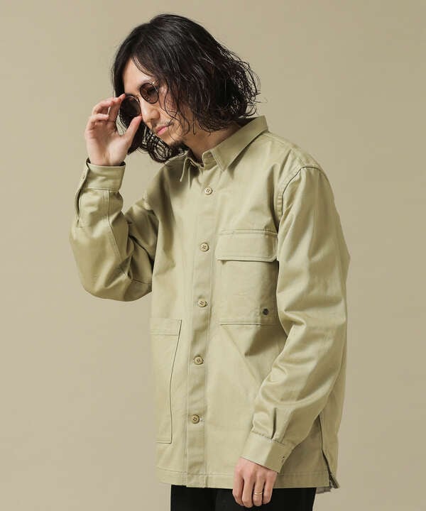 【西川ダウン90％】ナノユニバース ダウンシャツジャケット ブルゾン ネイビーL