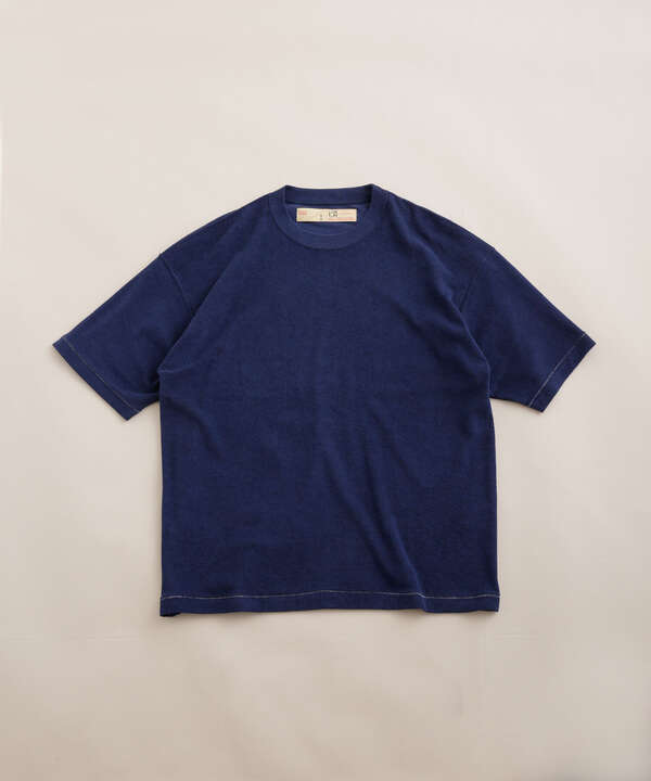LB.03/リネン混パイル配色ステッチクルーネックTシャツ