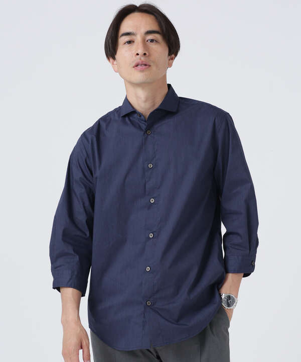 LB.03/｢ICE FLOW LINEN｣カッタウェイシャツ 7分袖（6683120221