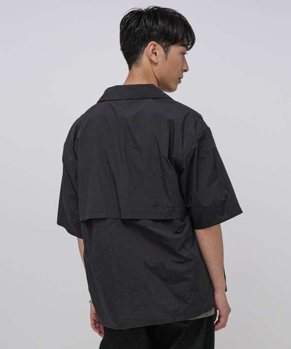 LB.03/｢RELAX｣快適冷感ベンチレーションオープンカラーシャツ