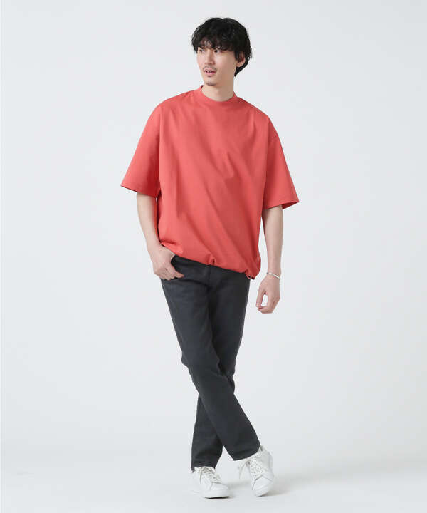 LB.03/スーピマコットンワイドモックネックＴシャツ