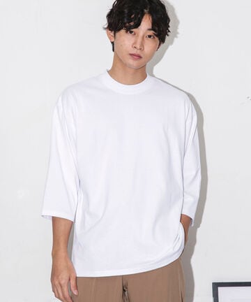 Anti Soaked 汗染み防止クルーネックワイドTシャツ 七分袖