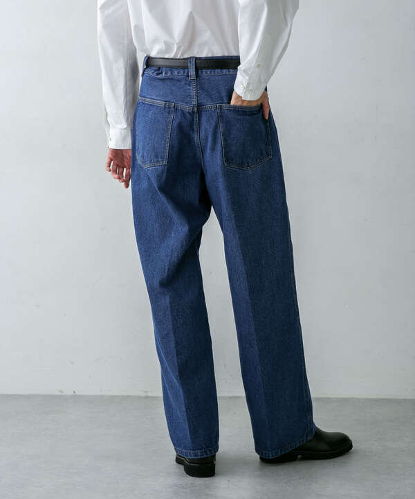 NATRAL DENIM 1P WIDE PANTS ワイドデニム ホワイトデニム/ジーンズ