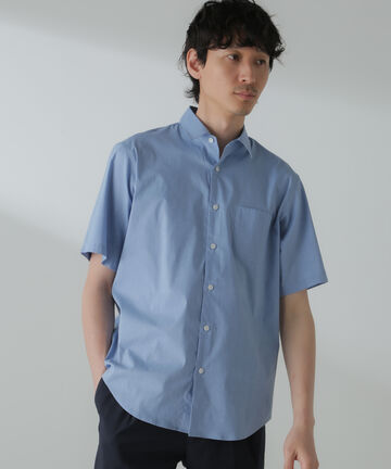 「ICE FLOW LINEN」レギュラーカラーシャツ 半袖