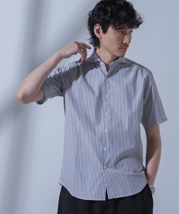 「N SHIRTS」AntiSoaked(R)汗染み防止ホリゾンタルカラーシャツ半袖