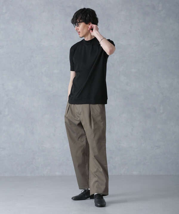 「FORMAL JERSEY」モックネックカットソー半袖