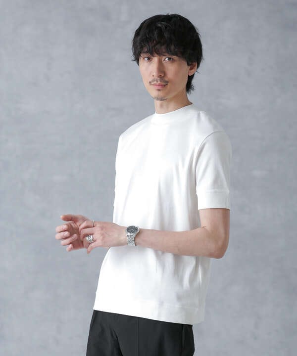 「FORMAL JERSEY」モックネックカットソー半袖