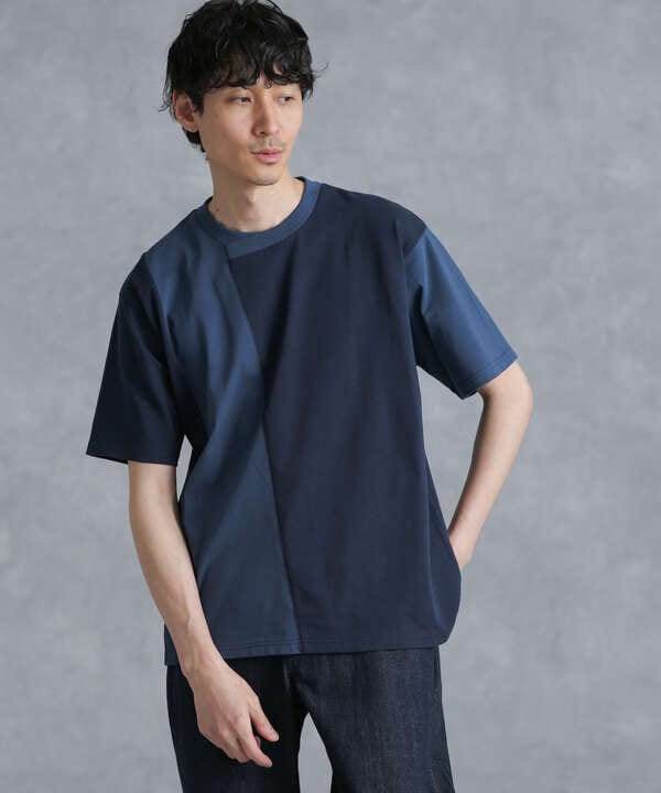 デザイン切替クルーネックTシャツ