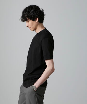 「FORMAL JERSEY」モックネックカットソー半袖