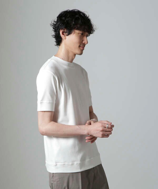 「FORMAL JERSEY」モックネックカットソー半袖