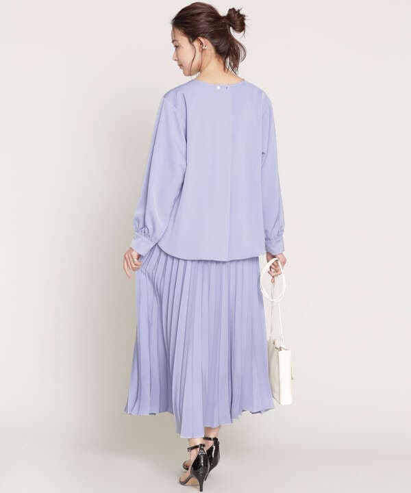 【極美品・最高級】LORO PIANA 紫 スカート セットアップ レディースKT450-0201