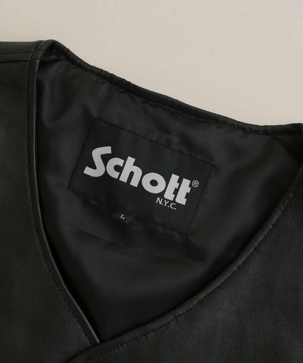 Schott/別注 LAMB LEATHER VEST（6702125017） | NANO universe ( ナノ