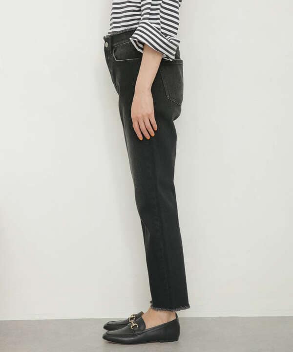 Healthy DENIM/H. Salt Black Fringe テーパードデニム