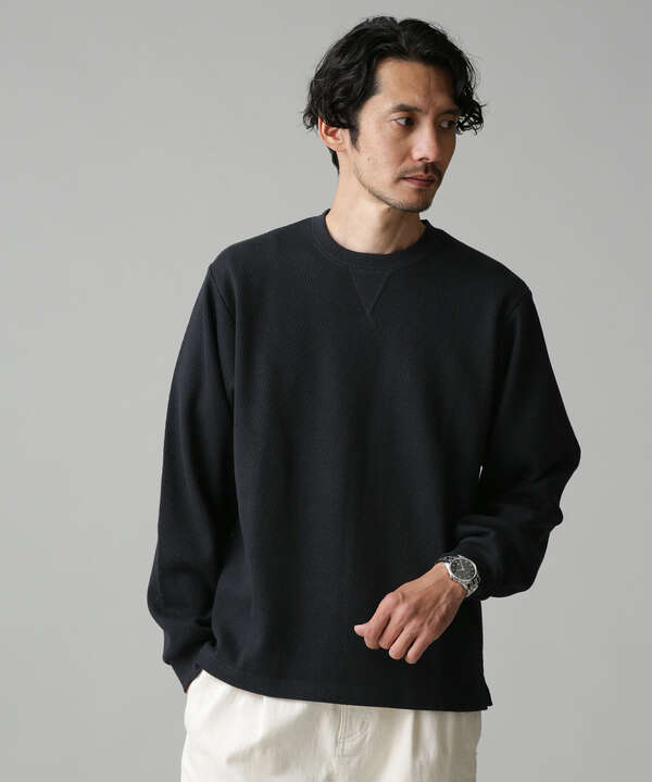 LB.04/WEB限定 ハニカムワッフルクルーネックTシャツ