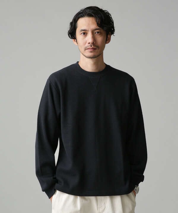 LB.04/WEB限定 ハニカムワッフルクルーネックTシャツ