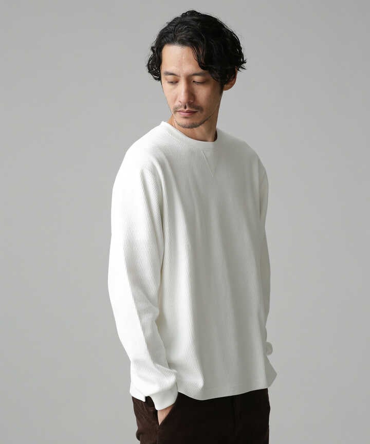 LB.04/WEB限定 ハニカムワッフルクルーネックTシャツ