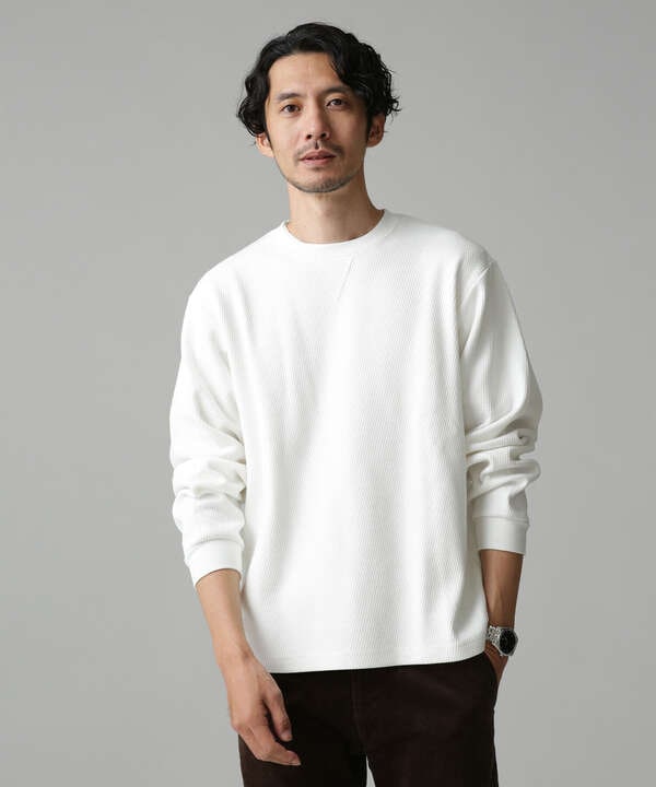 LB.04/WEB限定 ハニカムワッフルクルーネックTシャツ