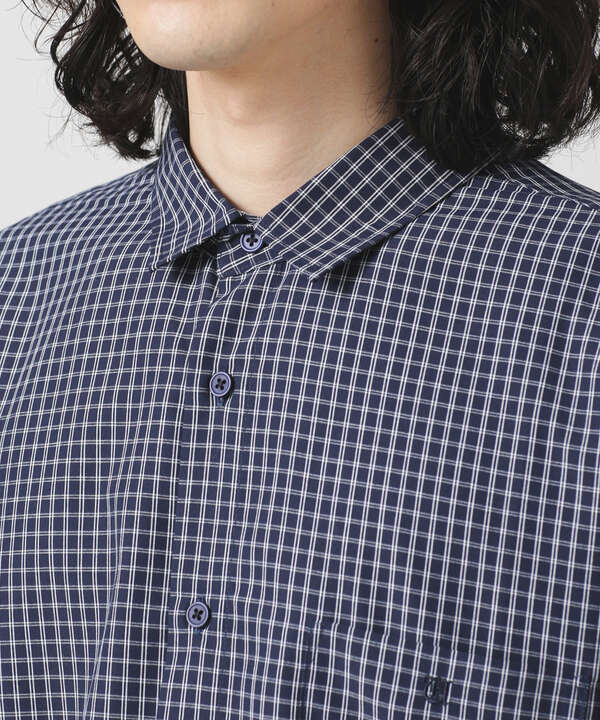 LB.04/WEB限定 ワンポイントワイドチェックシャツ