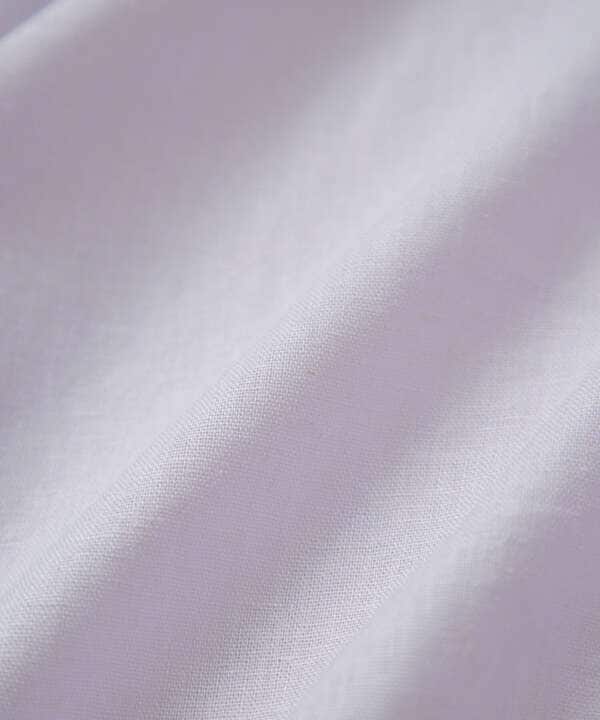 LB.04/フレンチリネン バンドカラーシャツ7分袖