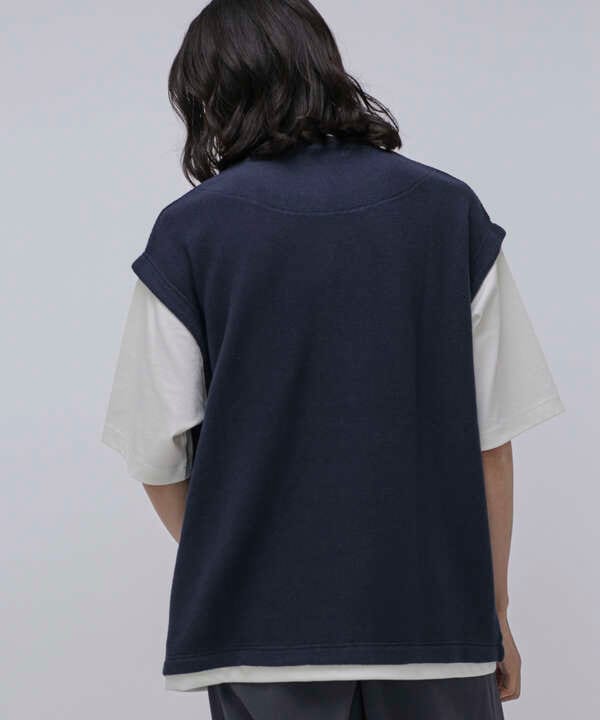 LB.04/ニット×ポンチフェイクレイヤードTシャツ