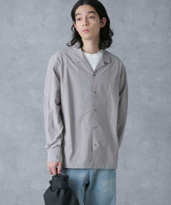 ストレッチワイドオープンカラーシャツ 長袖（6724120208） | NANO 