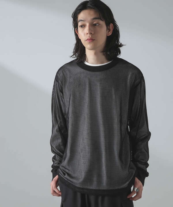 アンサンブルメッシュTシャツ 長袖