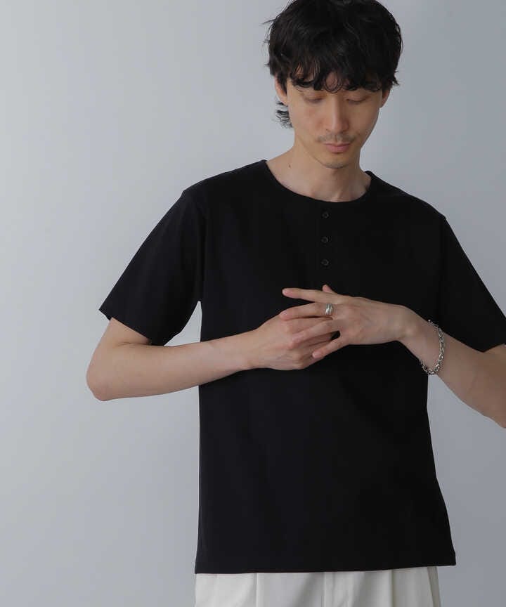 アンチスメル ヘンリーネックTシャツ 半袖