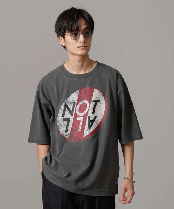 「NOT ALL」オーバーダイTシャツ 半袖