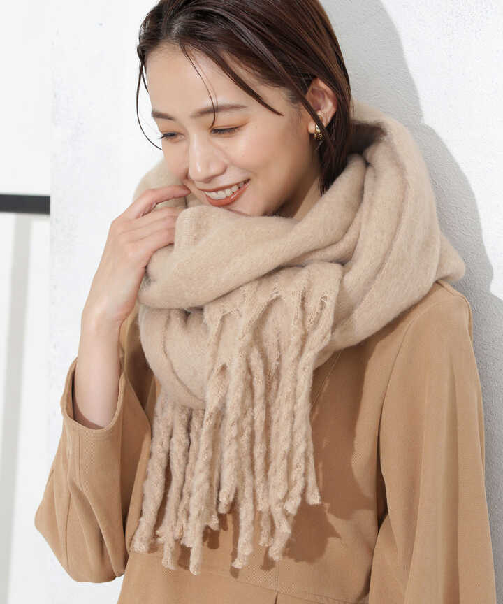 ナノユニバース フリンジ アフガンストール｜ストール 