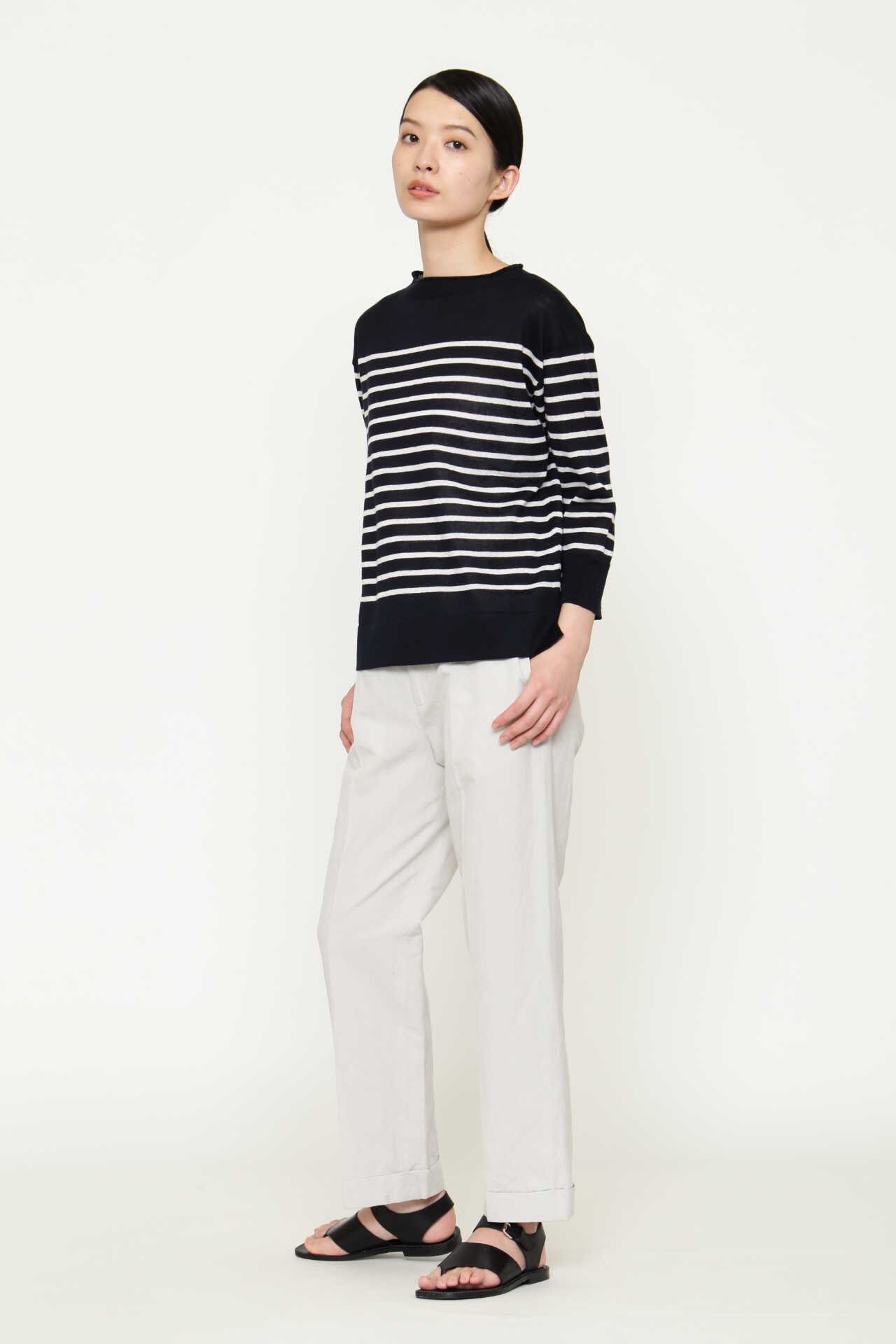 LINEN SILK BOAT NECK7