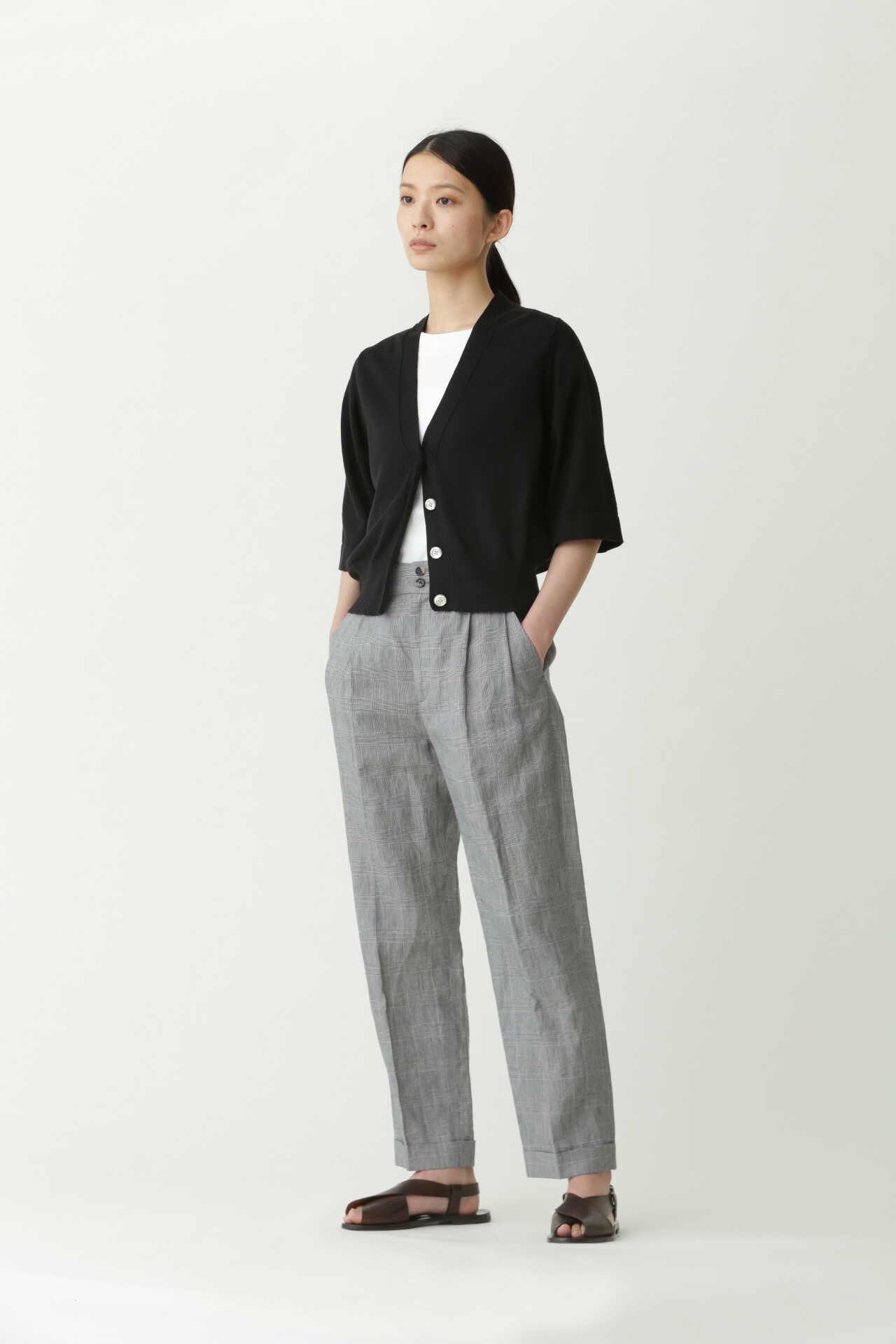 V NECK COTTON CARDIGAN9