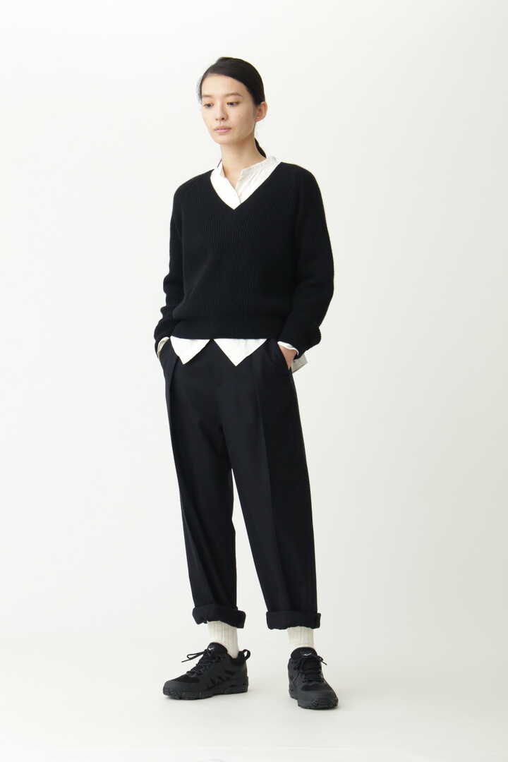 WOOL CASHMERE SILK V NECK JUMP2