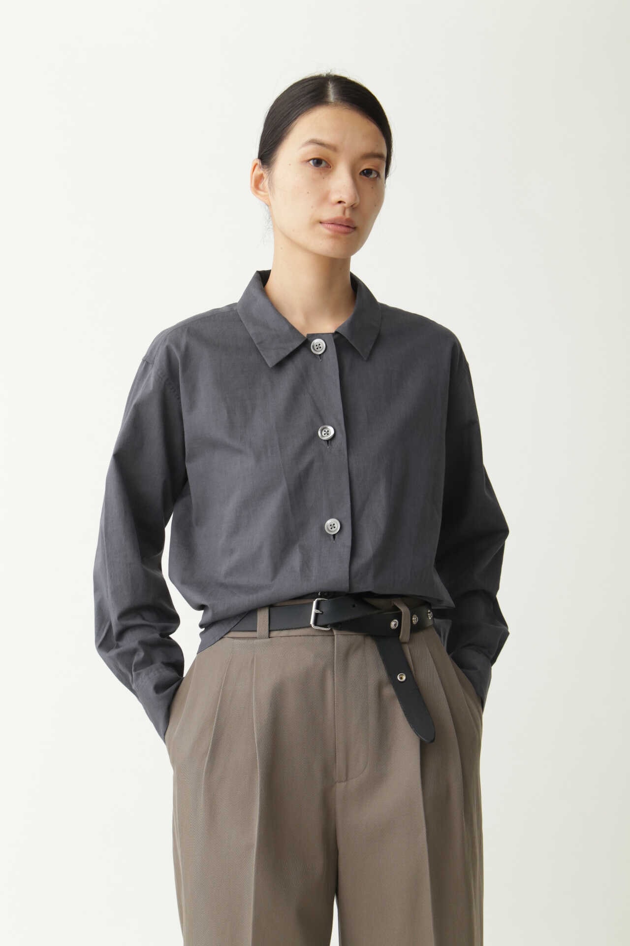 セージブル 美品 MARGARET HOWELL 21AW SOFT COTTON セージ xumSp