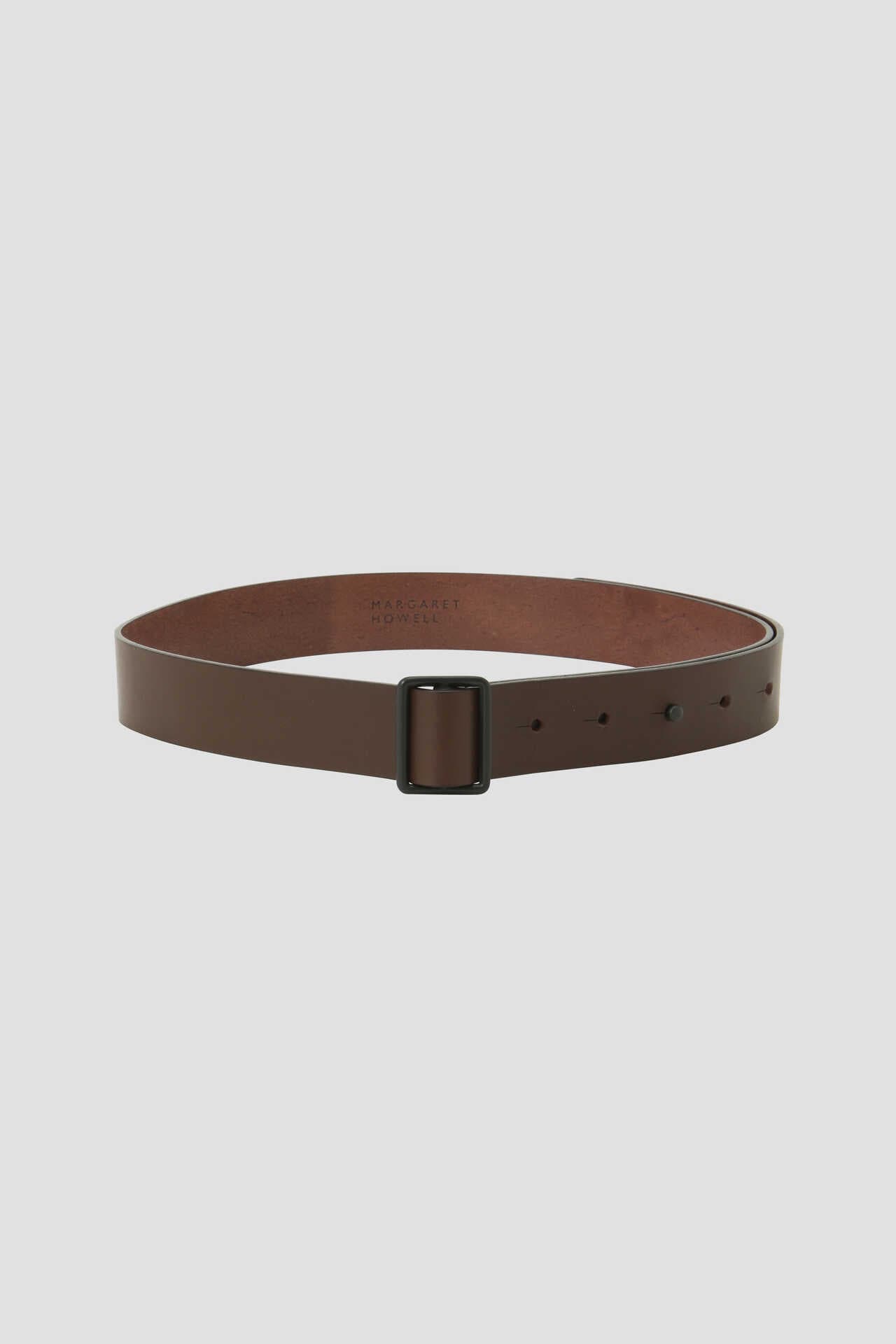 OILED LEATHER STUDS BELT5