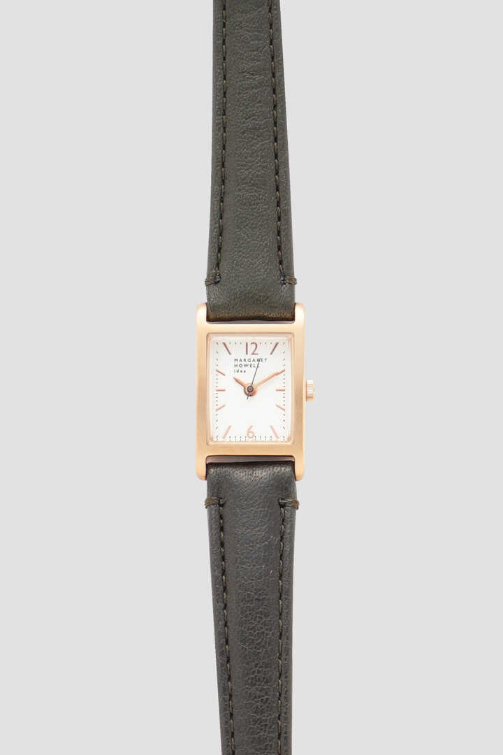 CALF BELT / RECTANGULAR WATCH | MARGARET HOWELL | MARGARET HOWELL