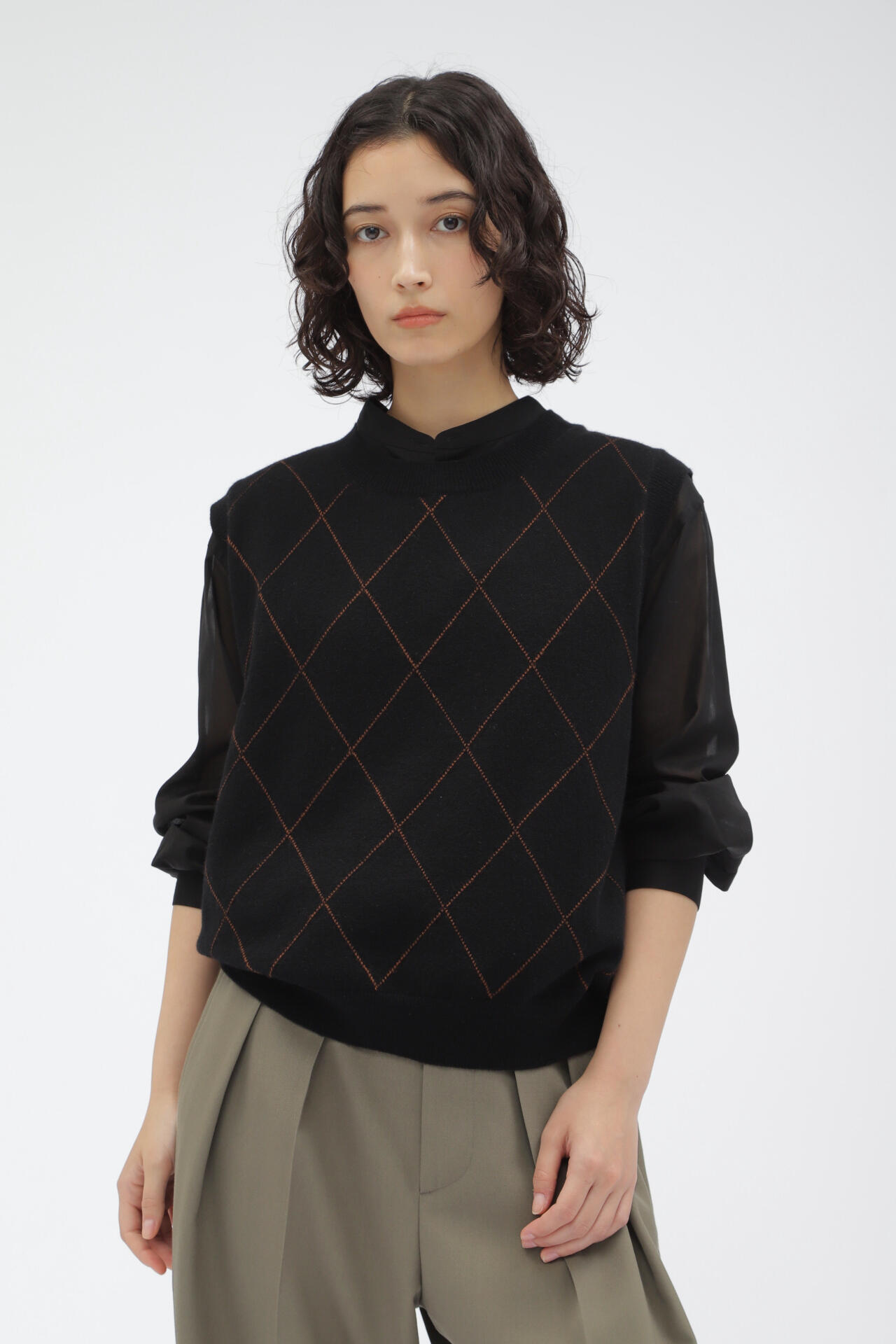 9月上旬-下旬 FINE WOOL GRAPHIC ARGYLE | MARGARET HOWELL | MARGARET 