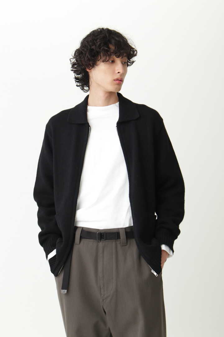 WOOL CASHMERE CHUNKY ZIP BLOUSON1