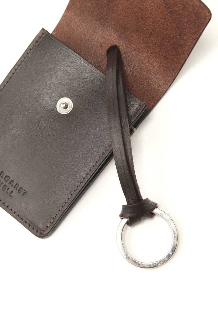 MARGARET HOWELL - Dark brown leather pocketed key fob