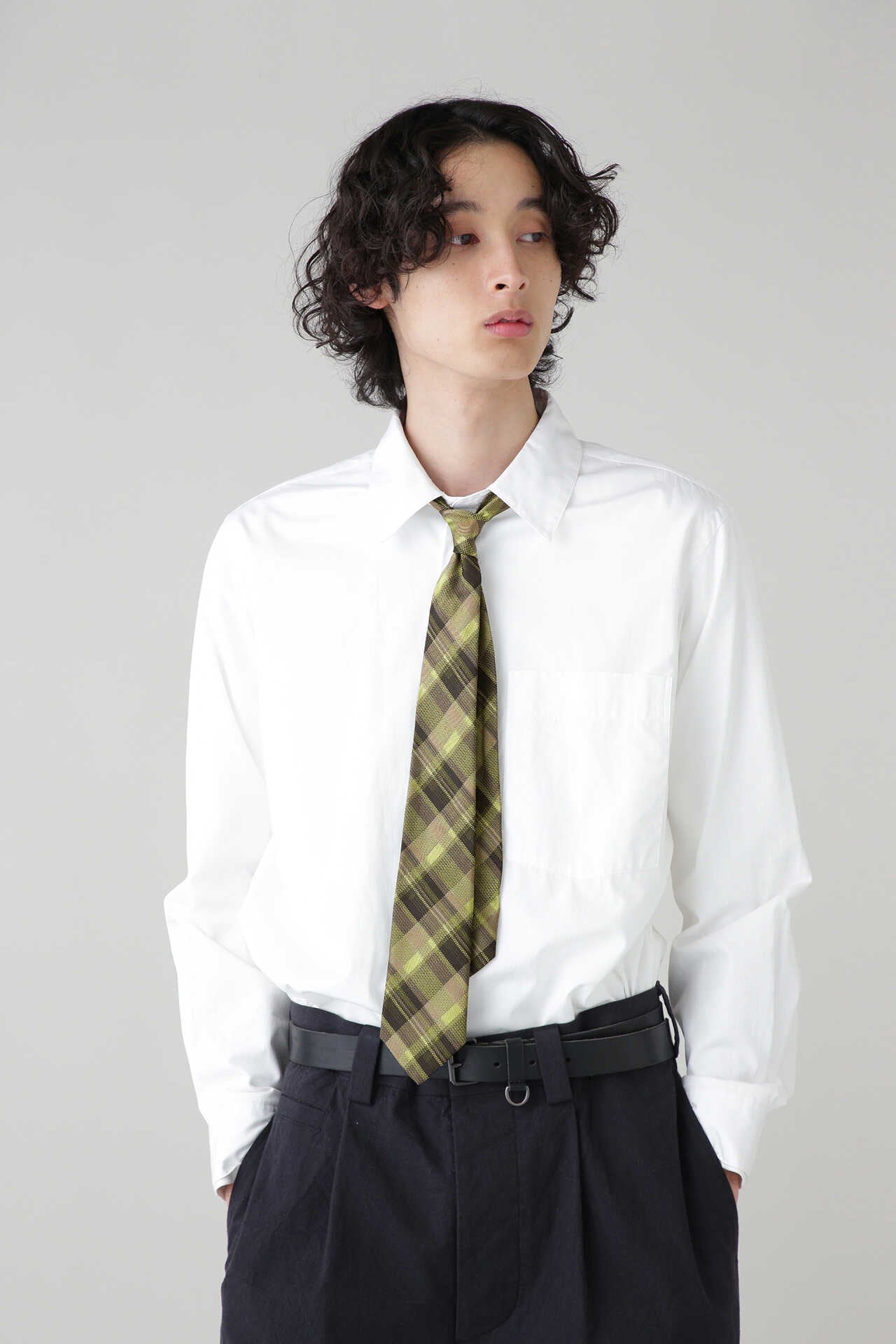 ABSTRACT CHECK SILK TIE6