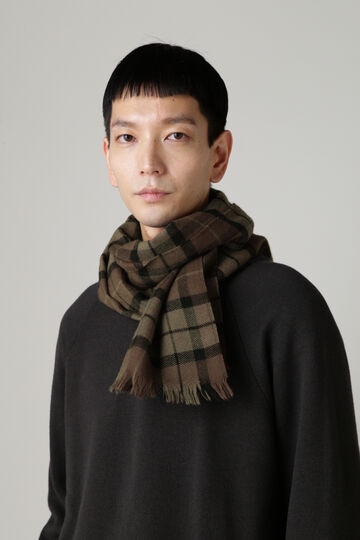 CHECK WOOL SCARF_052