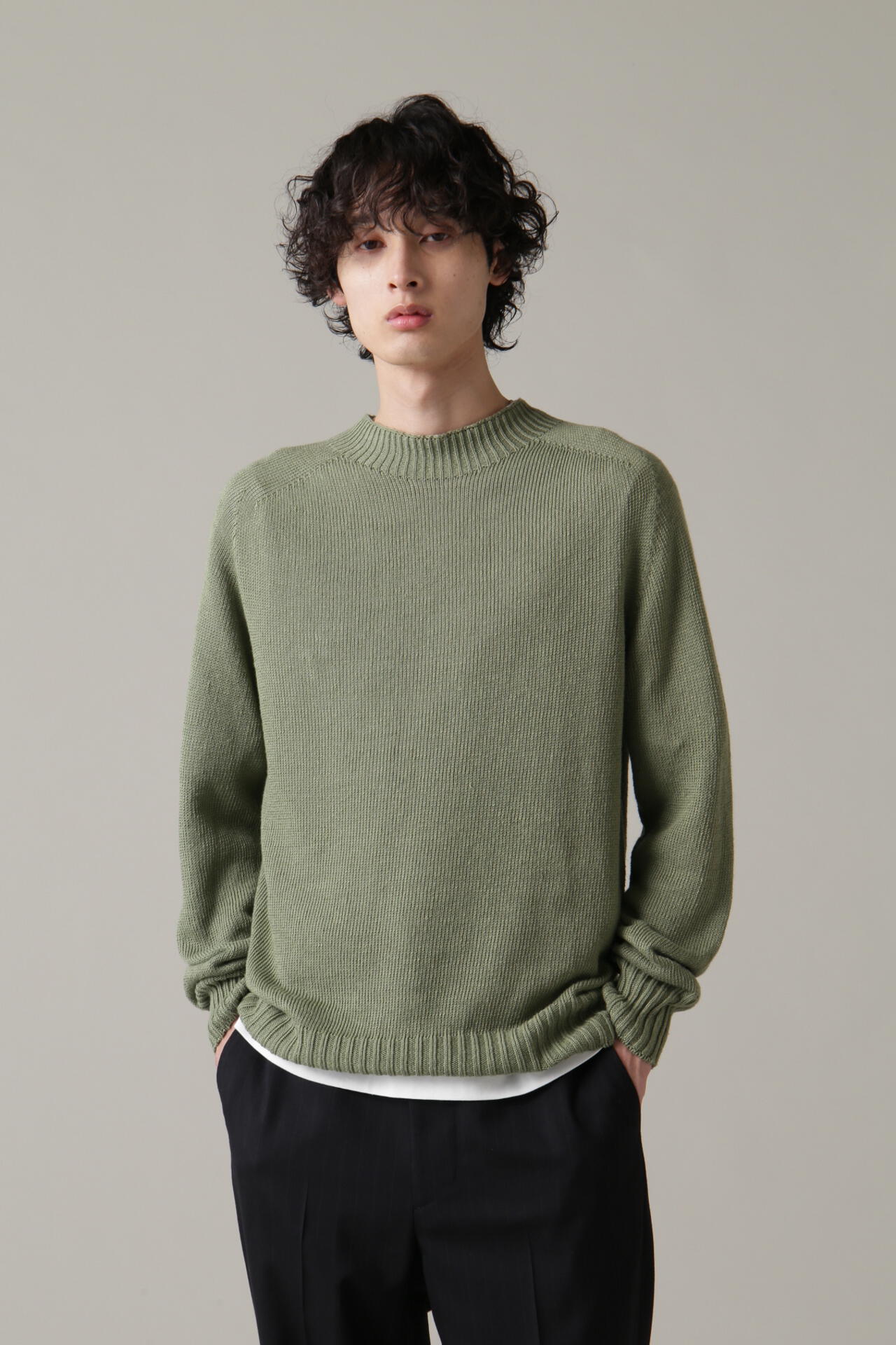 マーガレットハウエル 16AW LAMBSWOOL CABLE SWEATER ケーブル編み