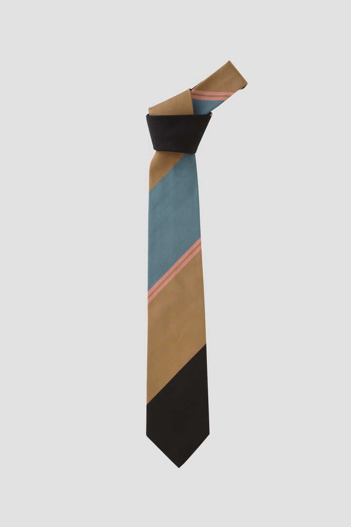 LARGE BLOCK STRIPE TIE | MARGARET HOWELL | MARGARET HOWELL