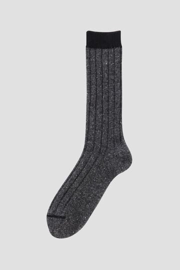 WOOL SILK NEP YARN SOCKS_023