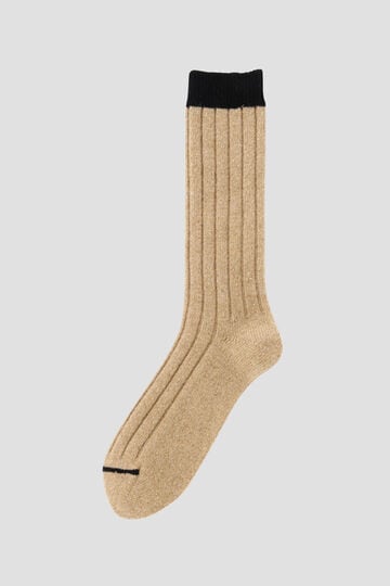 WOOL SILK NEP YARN SOCKS_054