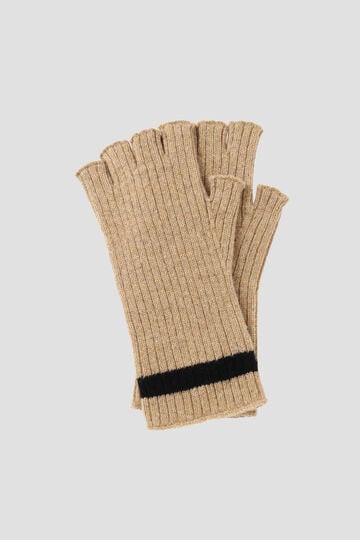 WOOL SILK NEP YARN GLOVE_054