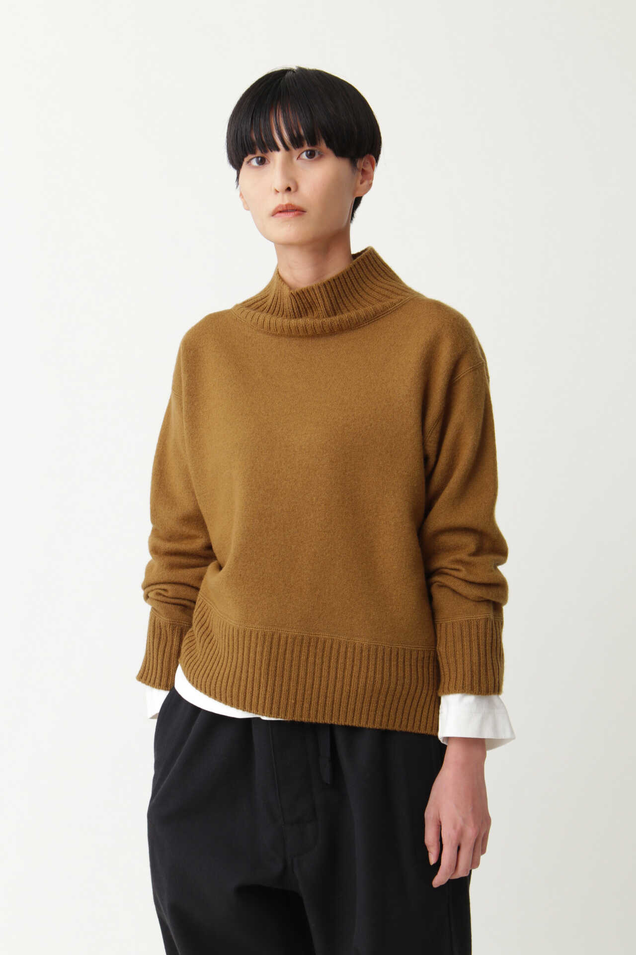 MHL. エムエイチエル FELTED ROUGH WOOL ライトベージュ L - ニット