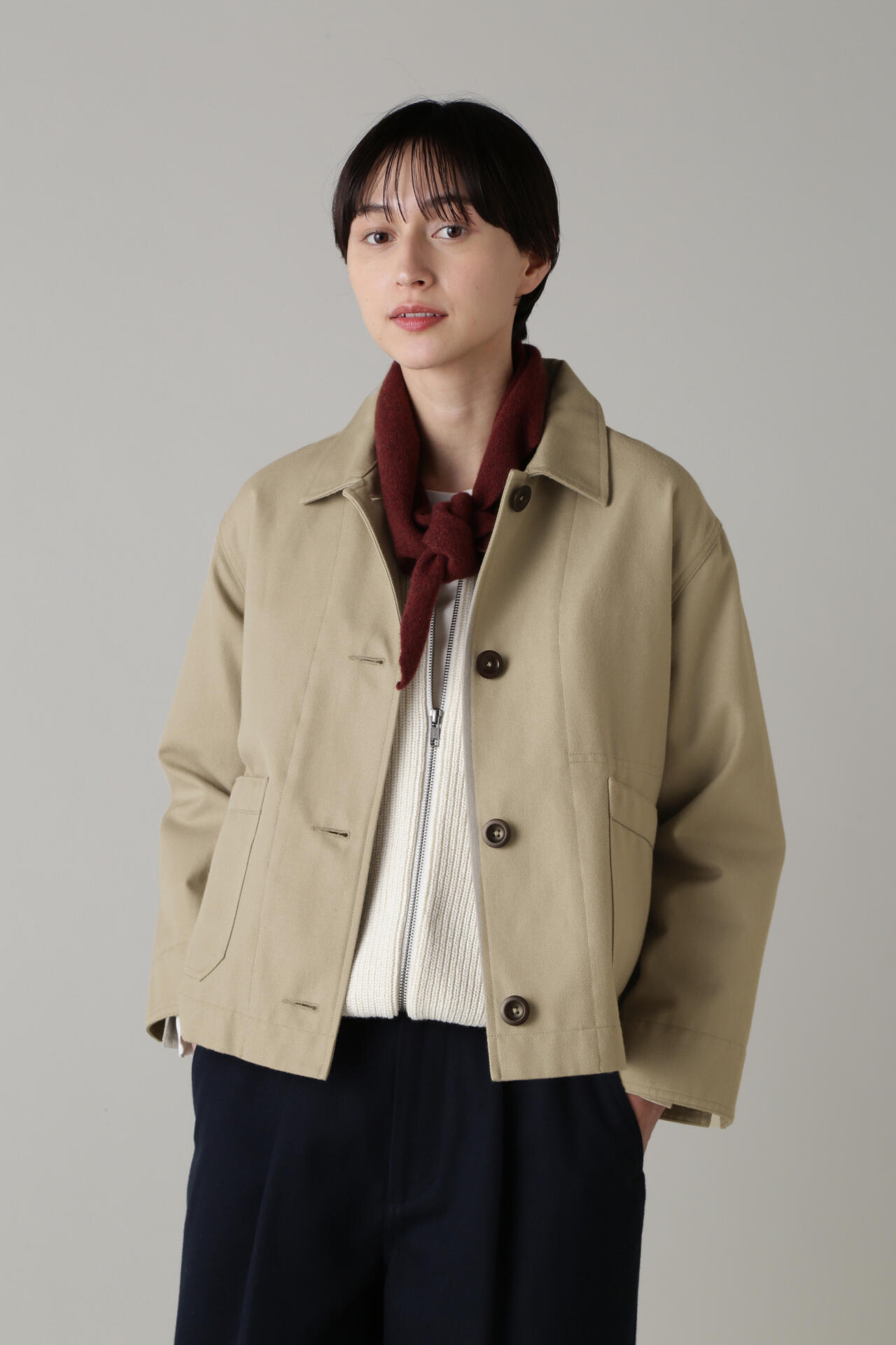 MHL MARGARETHOWELL COTTON WOOL DRILLブルゾン-