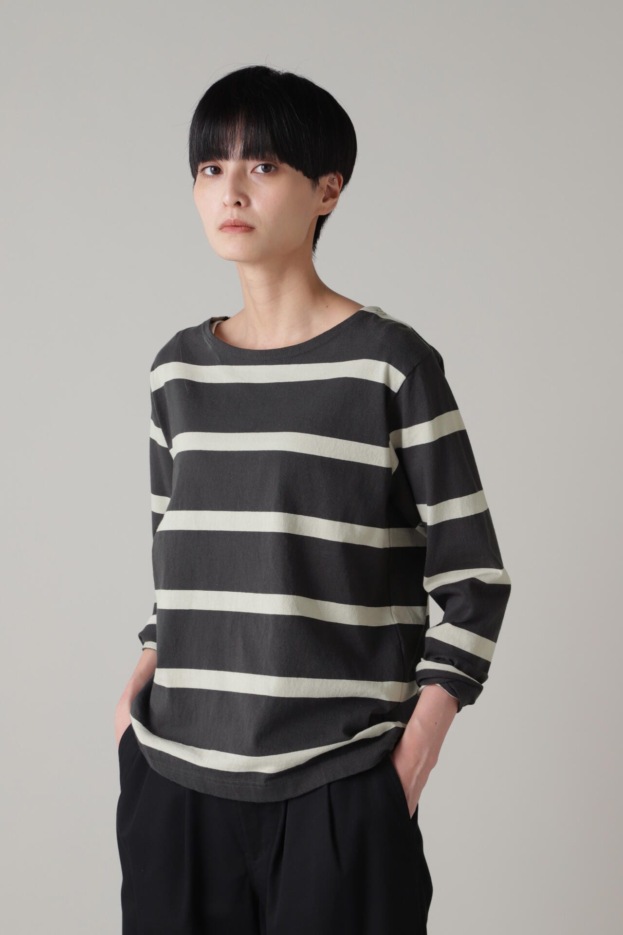 WIDE STRIPE DRY JERSEY | MARGARET HOWELL | MARGARET HOWELL