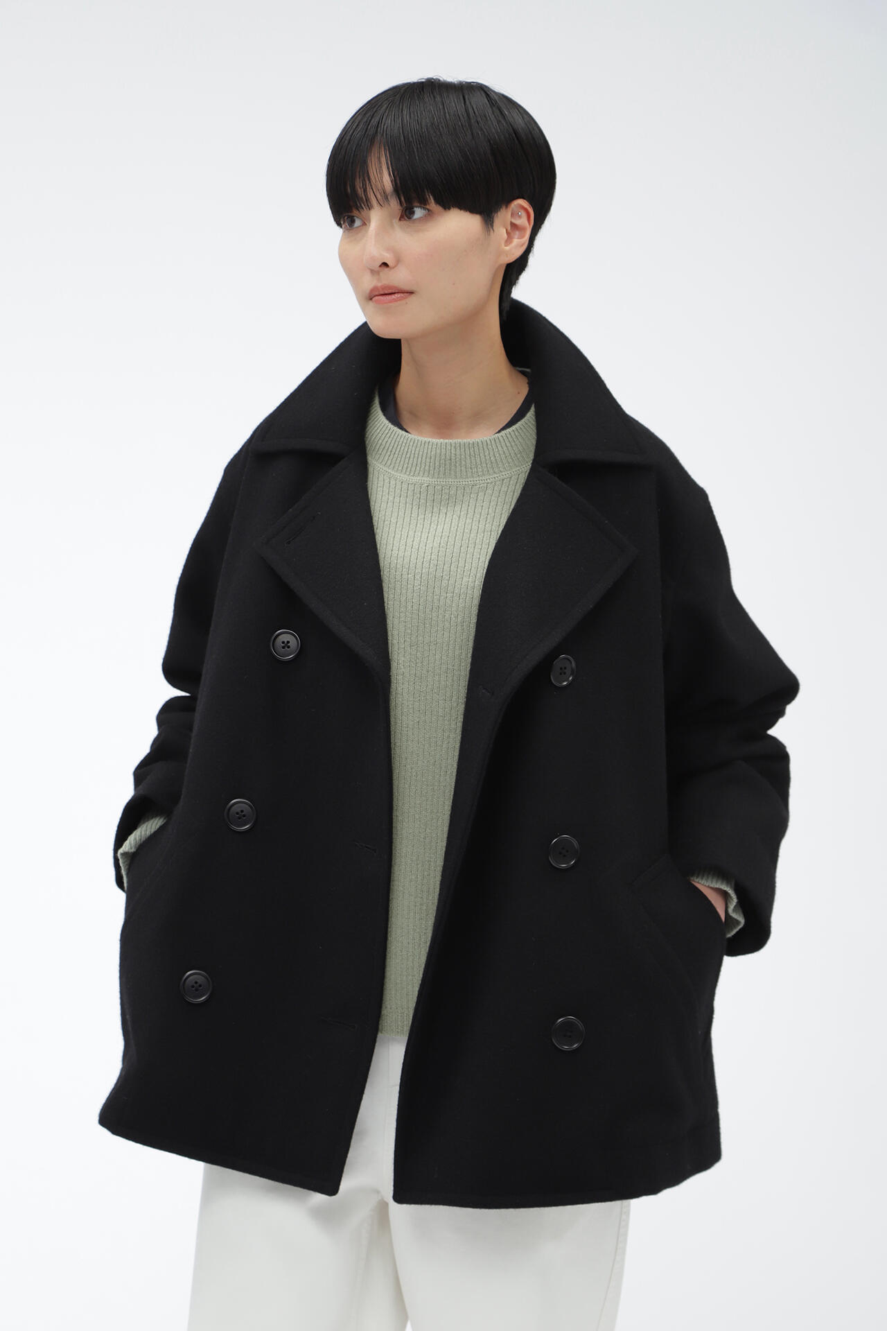 マーガレットハウエルのレディース ダッフルコートWOOL MELTON