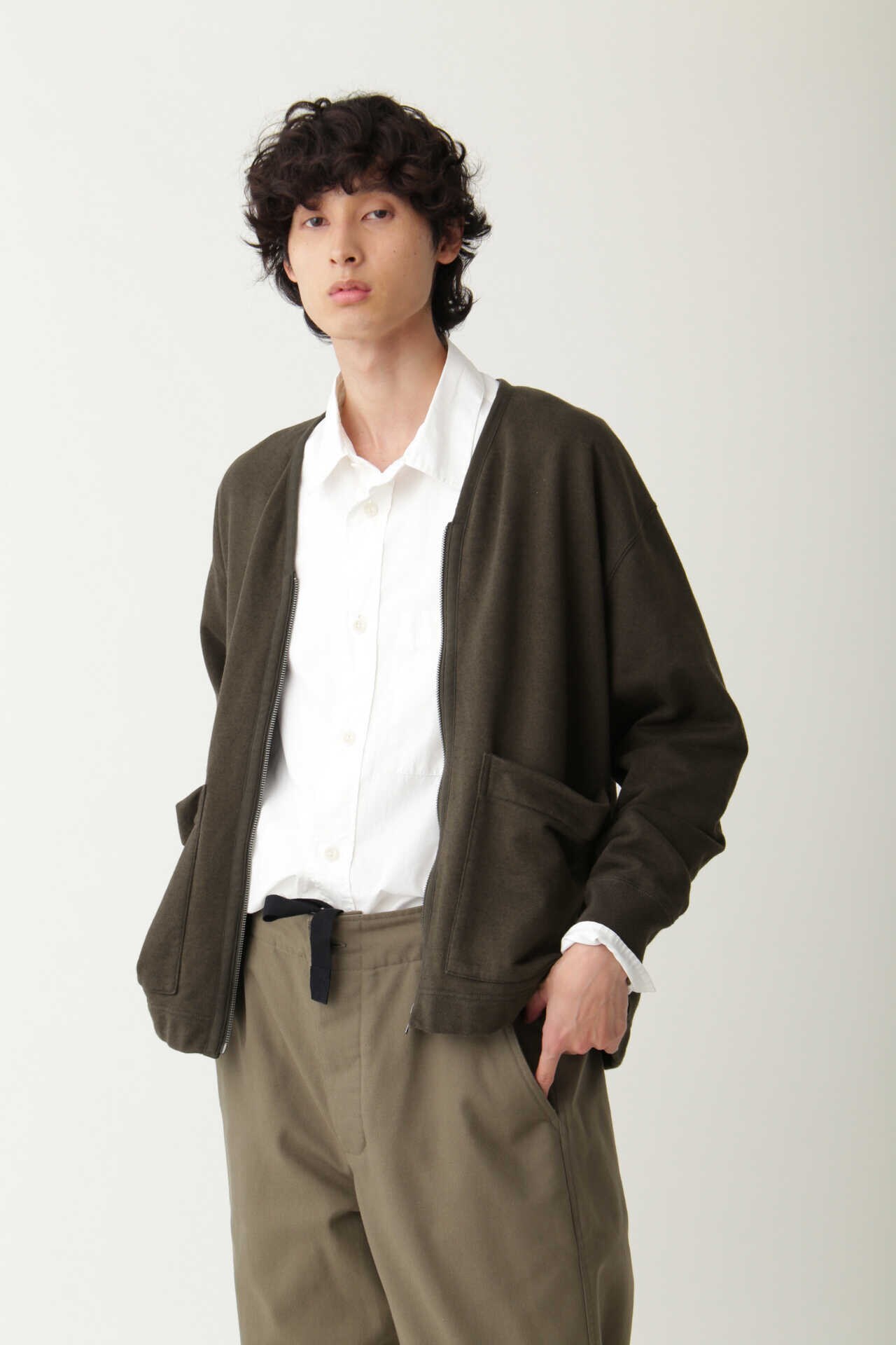 アイボリー×レッド （新品未使用タグ付）MHL. DRY COTTON LINEN M